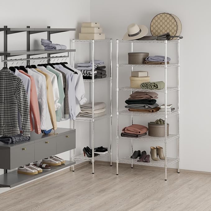 21" Deep x 30" Wide x 74" Height Wire Shelving Kit | 6-Tier | NSF Commercial - Image 7