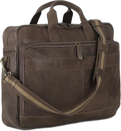Leather briefcase 18 Inch Laptop Messenger Bags by KomalsPassionLeather