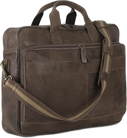 KomalC 16 Inch Leather briefcases Laptop Messenger Bags by KomalC