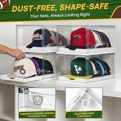 Vtopmart 2 Pack Clear Hat Organizer Drawer - Image 6