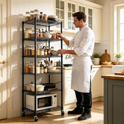 REGILLER 6 Wire Shelving Steel Storage Rack Adjustable Unit Shelves - Image 2