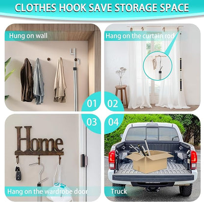Clothes Hook Pole Heavy Duty, 32 to 80In Retail Clothing Hook Pole | Extra Long - Image 8