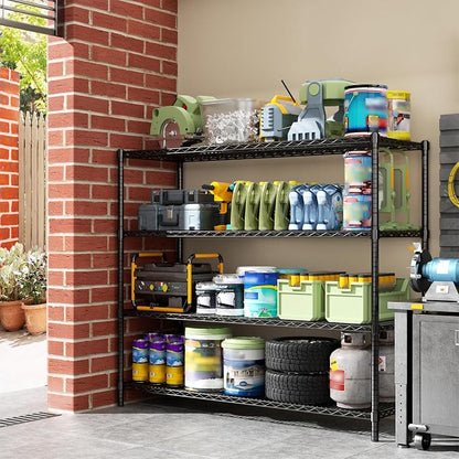 ROOMTEC 4-Tier Heavy Duty Garage Shelves, Max Loads 3200LBS | Adjustable by ROOMTEC