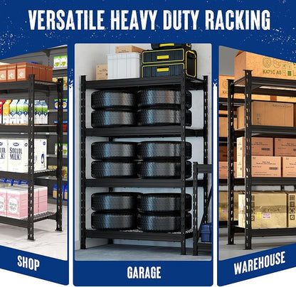 WORKPRO 77" Extra-Width Garage Shelving Units, 6400LBS Heavy Duty Utility - Image 6