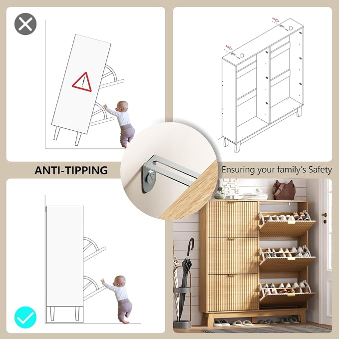 HUANLEGO Shoe Cabinet Storage for Entryway - Image 6