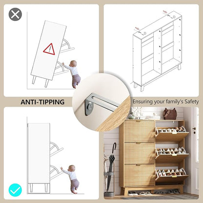 HUANLEGO Shoe Cabinet Storage for Entryway - Image 6