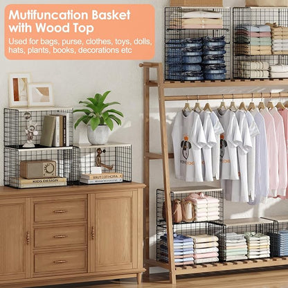 5-Tier Large Stackable Closet Organizer and Storage Basket, Sturdy Closet Shelf - Image 6