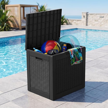 31 Gallon Outdoor Storage Box, Waterproof Resin Deck Box - Image 7