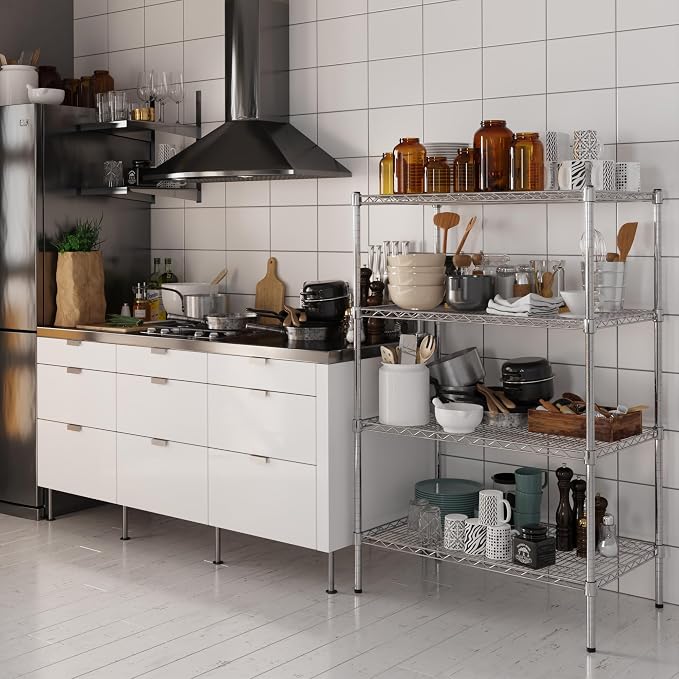 21" Deep x 42" Wide x 54" Height Wire Shelving Kit | 4-Tier | NSF Commercial - Image 2