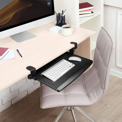 EHO Prime Desk Clamp Keyboard Tray, Under Desk Sliding Retractable Drawer - Image 7
