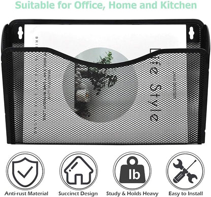 EASEPRES 6 Single Pocket Mesh Hanging File Organizer, Vertical Wall Mounted - Image 5