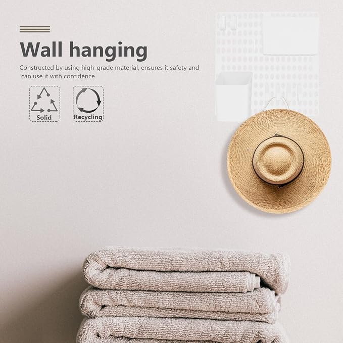 Punch Pegboard Shelf Display Wall Organizer Kit Plastic Lightweight Wall - Image 6