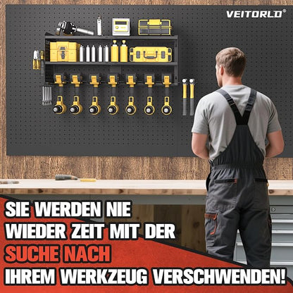 Large Power Tool Organizer Wall Mount, 3-Tier Heavy Duty Metal Loads 260 lbs - Image 6