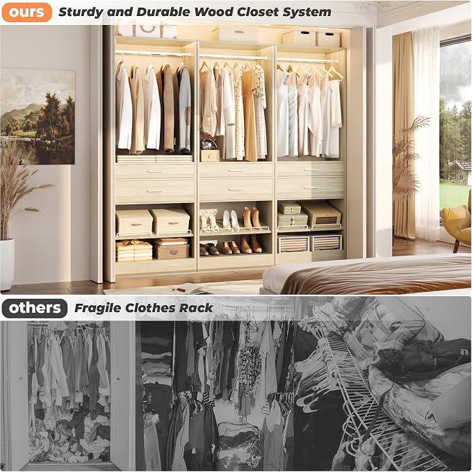 Unikito 25” W x 80'' H Closet System Organizer - Image 6