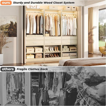 Unikito 25” W x 80'' H Closet System Organizer - Image 6