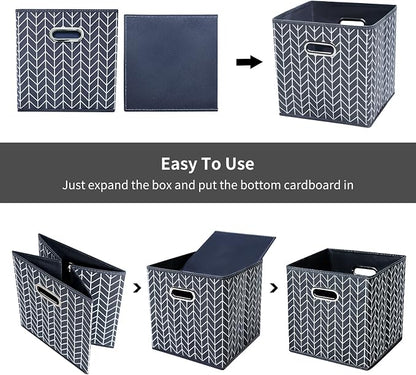11 Inch Cube Storage Bins, Fabric Cube Organizer Bins - Image 6