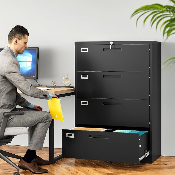 SISESOL 4 Drawer Lateral File Cabinet - Image 2
