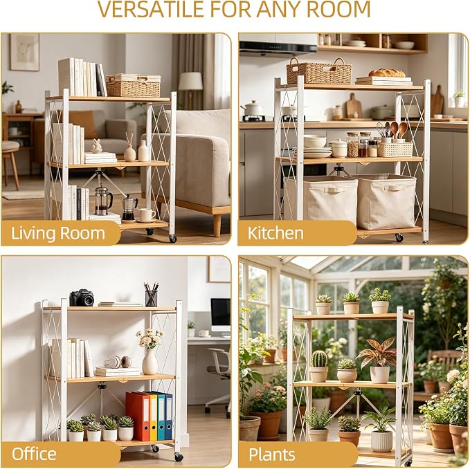 3-Tier Folding Storage Shelves - Image 7