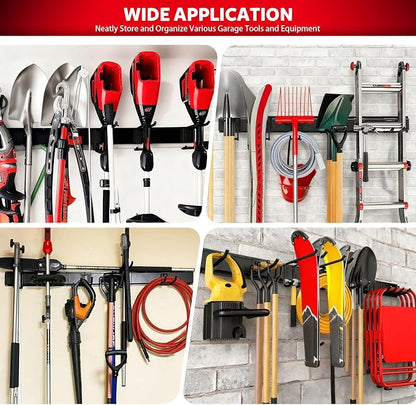 64 Inches Garage Tool Organizer Wall Mount, Tool Storage Rack Wall Mount - Image 7