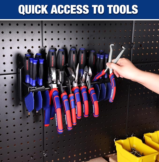 WORKPRO Plier Organizer Rack, 13.5" Foldable Tool Organizer, Wall Mount - Image 5