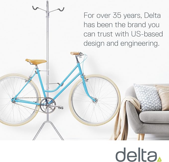 Delta Cycle Two Bike Gravity Pole Stand Garage, 2 Bike Storage Rack, No - Image 6