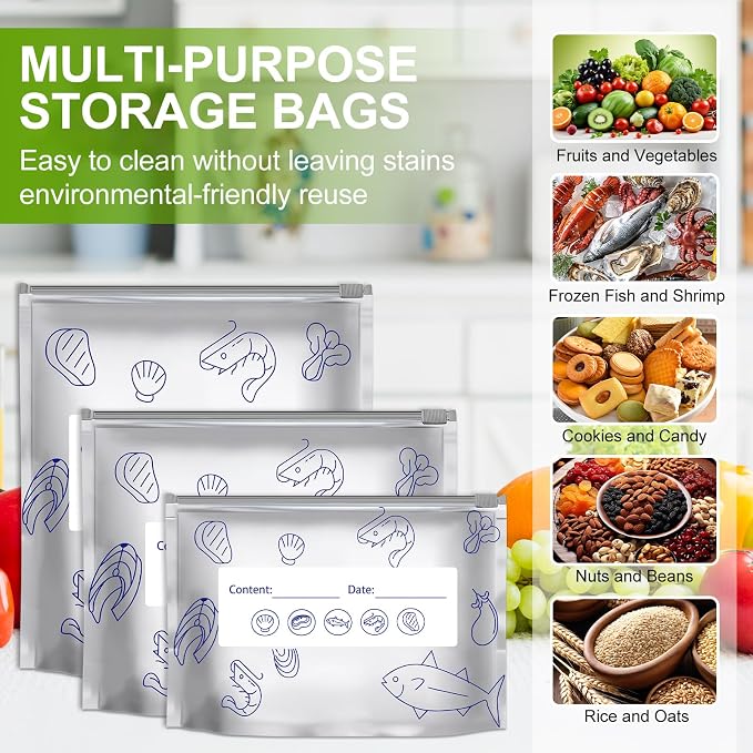 30pcs Reusable Aluminum Foil Sealable Storage Bags, 2026 New Thicken Stand Up - Image 4