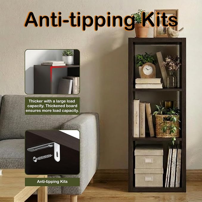 WannabeMyself【2026 Wooden Thick Frame】 3 Cube Storage Organizer - Image 5