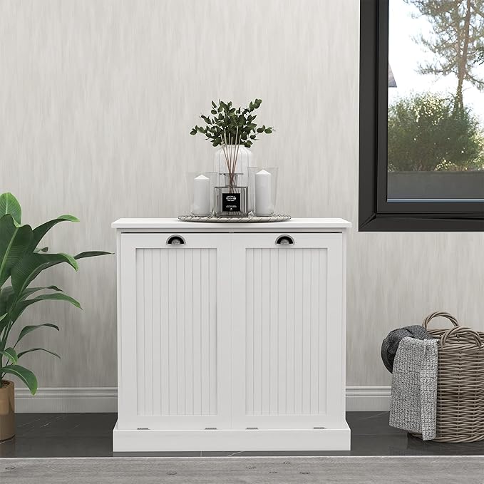 KEIKI Double Tilt-Out Laundry Hamper Cabinet by KEIKI