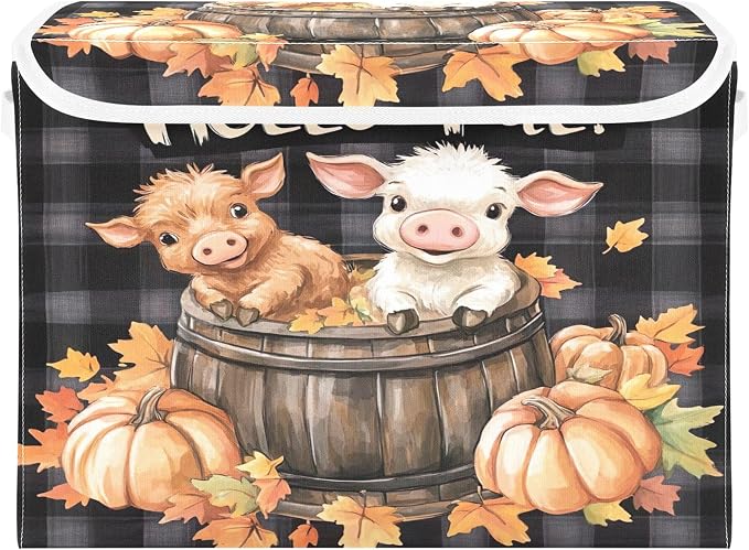 Cute Highland Cow Storage Bins by LLCxigua