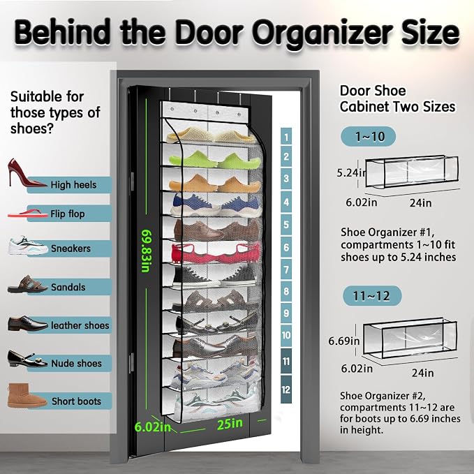 Over The Door Shoe Organizer - Image 2