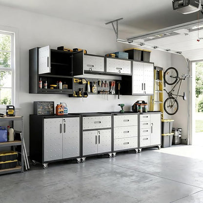 8-Piece Heavy Duty Steel Garage Cabinet System | All-in-One Modular Garage - Image 9