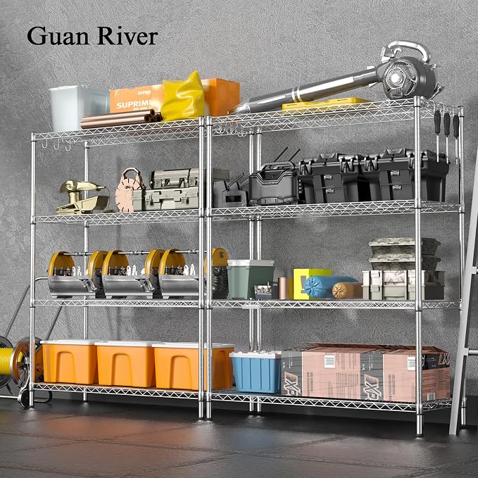 Guan River 4-Shelf Heavy Duty Wire Shelving, Metal Shelf, Sturdy and Durable - Image 8