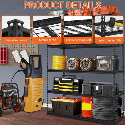 Garage Storage Shelves 5 Tiers, Heavy Duty Storage Shelving Racks - Image 7
