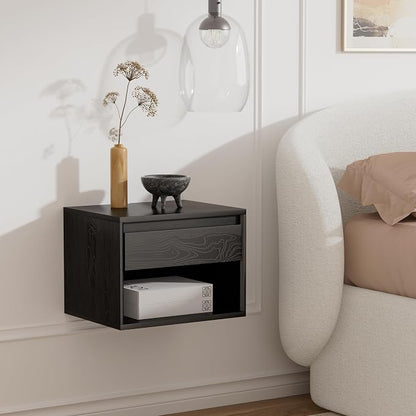 Floating Nightstand Set of 2, Wall Mounted Bedside Table - Image 6