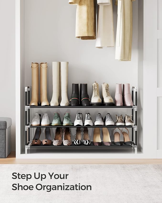SONGMICS 3-Tier Shoe Rack, Shoe Storage - Image 4