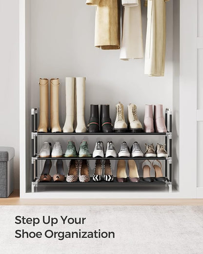SONGMICS 3-Tier Shoe Rack, Shoe Storage - Image 4