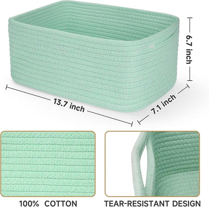 3-Pack Storage Baskets for Organizing | Woven Shelf Toy Basket | Rope Baskets - Image 3