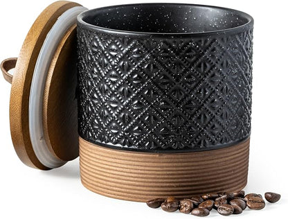 Miamolo Ceramic Jars with Lid, Small Coffee Canister with Lid, Kitchen Food by Miamolo