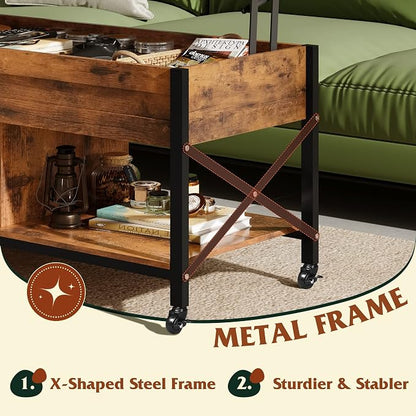 WLIVE Coffee Table, 41.3" Lift Top Coffee Table - Image 7