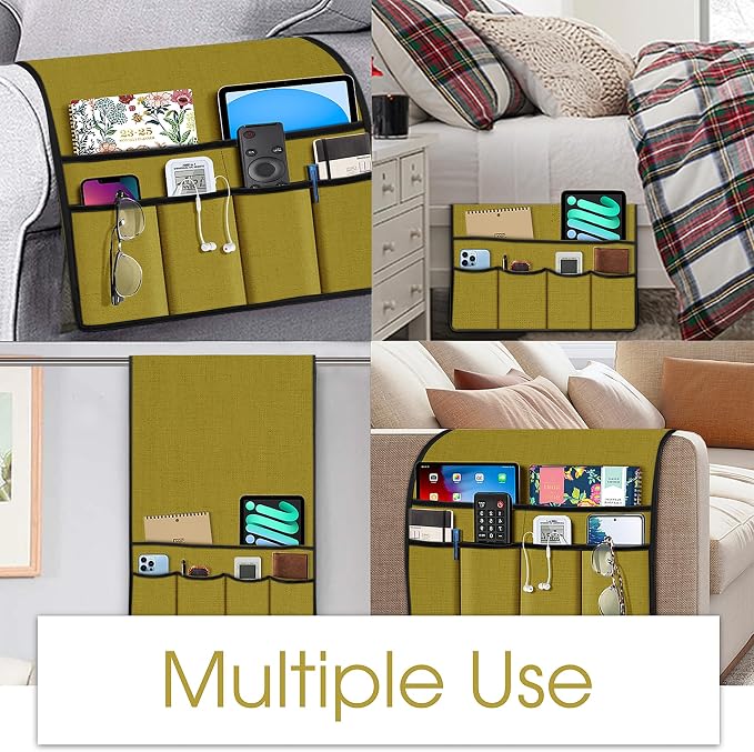 Joywell Armrest Organizer Remote Holder, Lemon Yellow | - Image 7