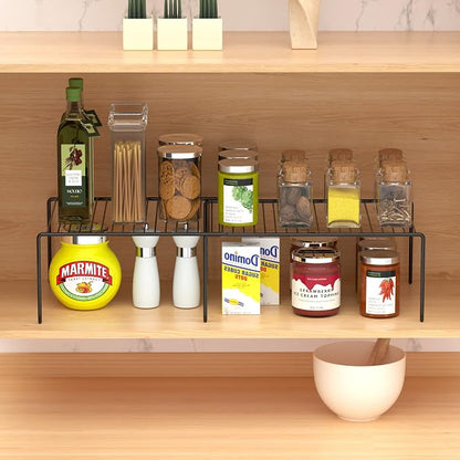 Redrubbit Expandable Metal Rustproof Kitchen Counter Shelf Rack, Space Saver - Image 4