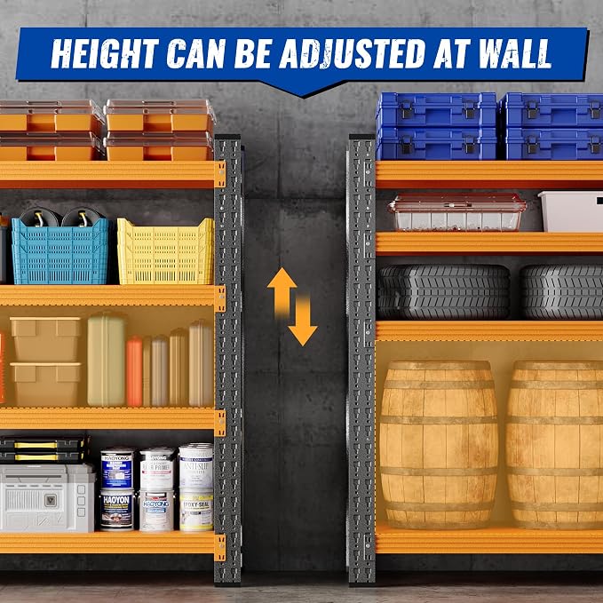 BYBYNSOE 48" W Storage Shelves 3000lbs Garage Metal Shelving Heavy Duty Garage - Image 4