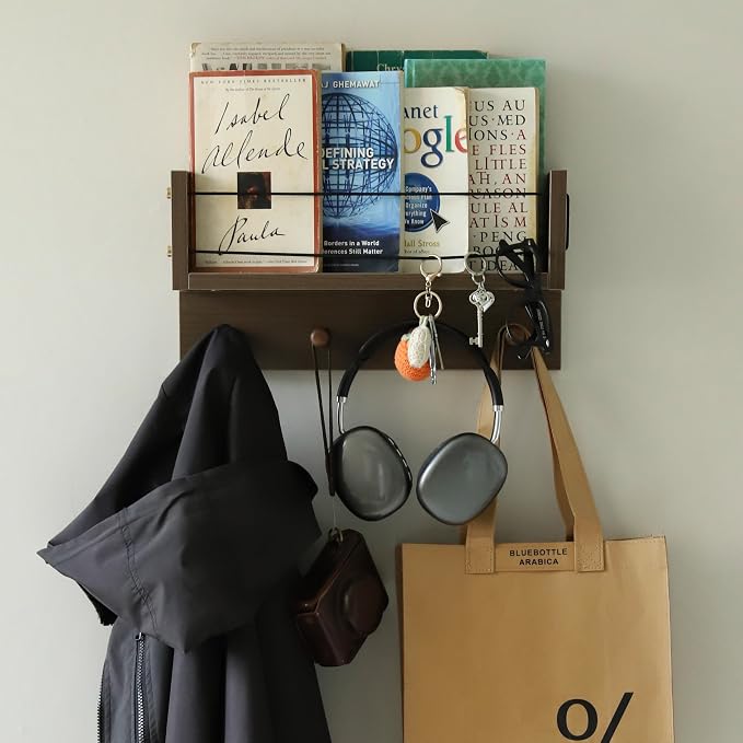 Entrance Coat Rack ，Coat Hooks, Wall-Mounted Wooden Hook Rack, Wall-Mounted - Image 6