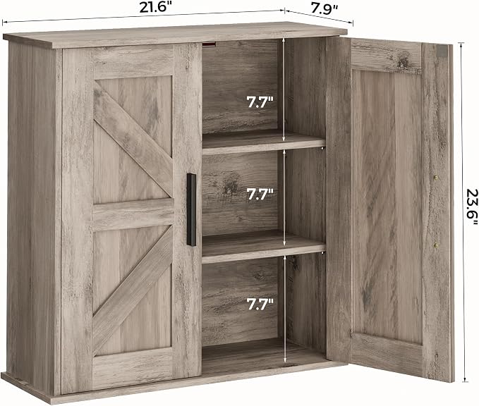Homleke Bathroom Wall Cabinet, Medicine Cabinet - Image 3