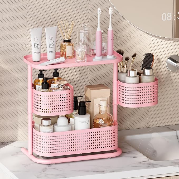KINGRACK 3 Tier Bathroom Organizer Countertop, Rotating Desktop Skincare - Image 9