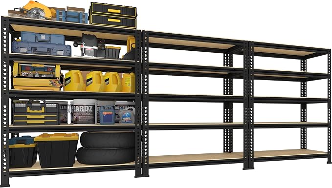 PrimeZone Heavy Duty Garage Storage Shelves, 31.5" W x 16" D x 63" H Adjustable by PrimeZone