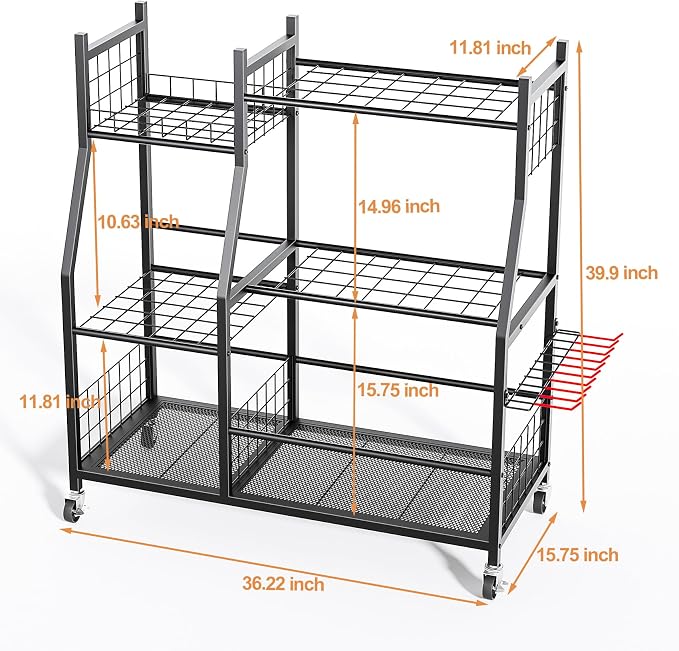 Garden Tool Organizer with Wheels - Image 2