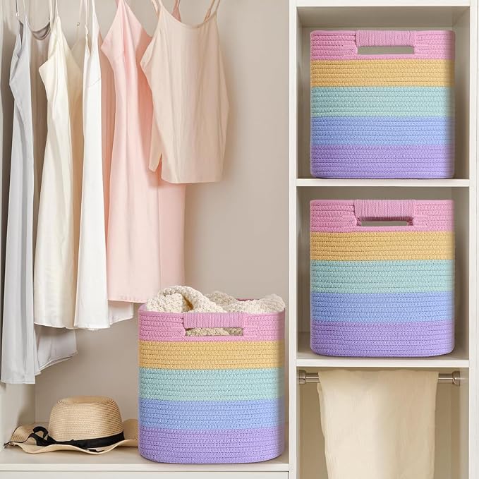 11 Inch Storage Cubes, 3 Pack Cube Storage Bins - Image 8