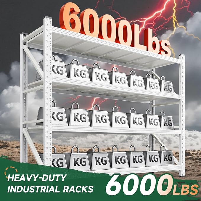 Letaya 6000LBS Storage Shelves Heavy Duty, 4 Tier Adjustable Utility Rack Shelf - Image 3