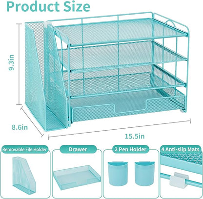 OPNICE Desk Organizer, 4-Tier Desktop File Organizer - Image 3